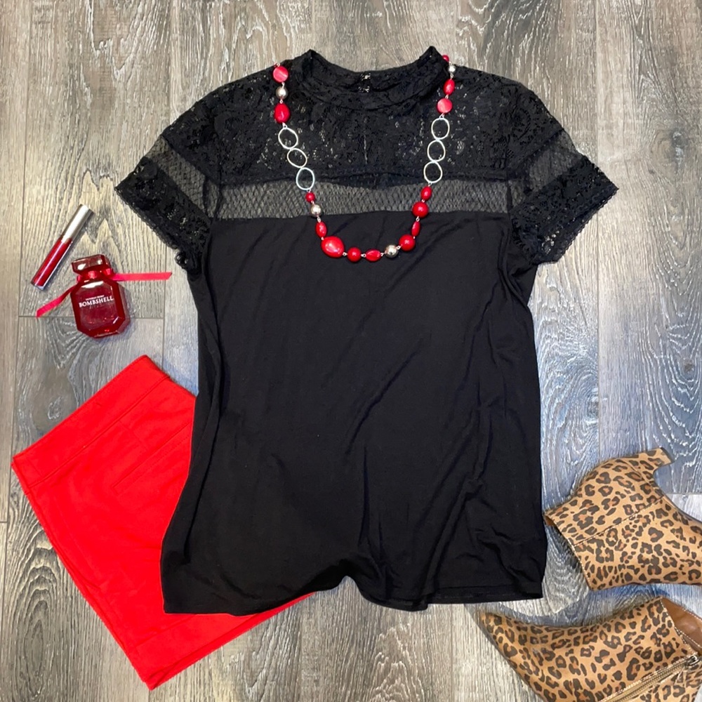 Express Lace/Mesh Blouse